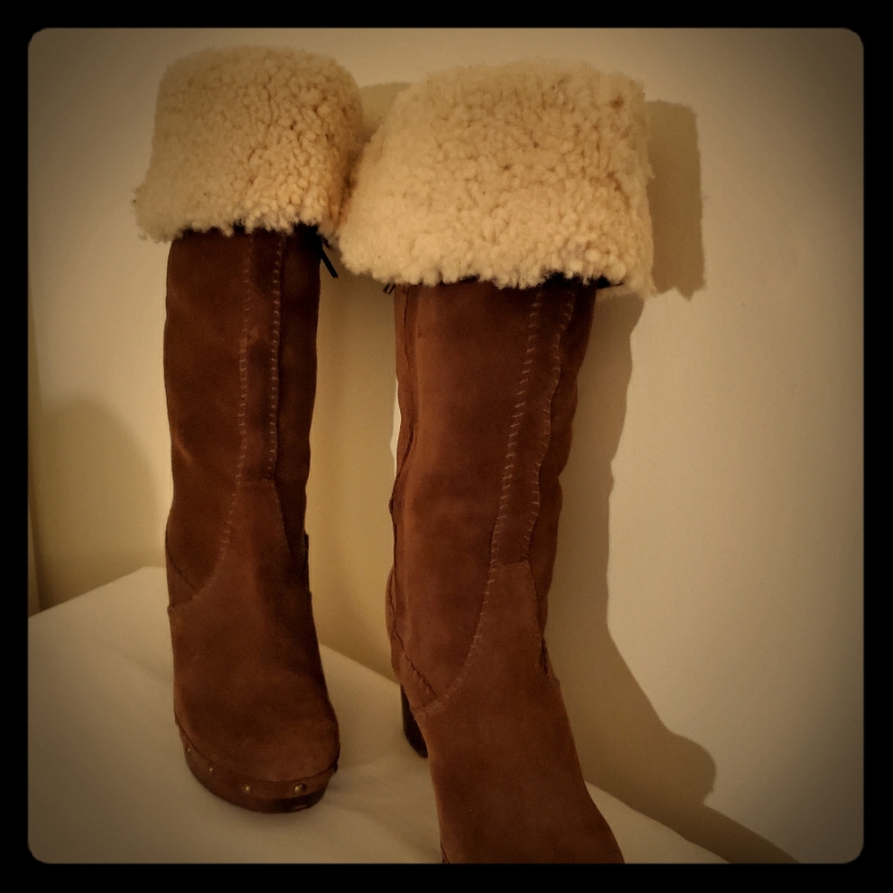 Tall UGG Swede & sheepskin boots